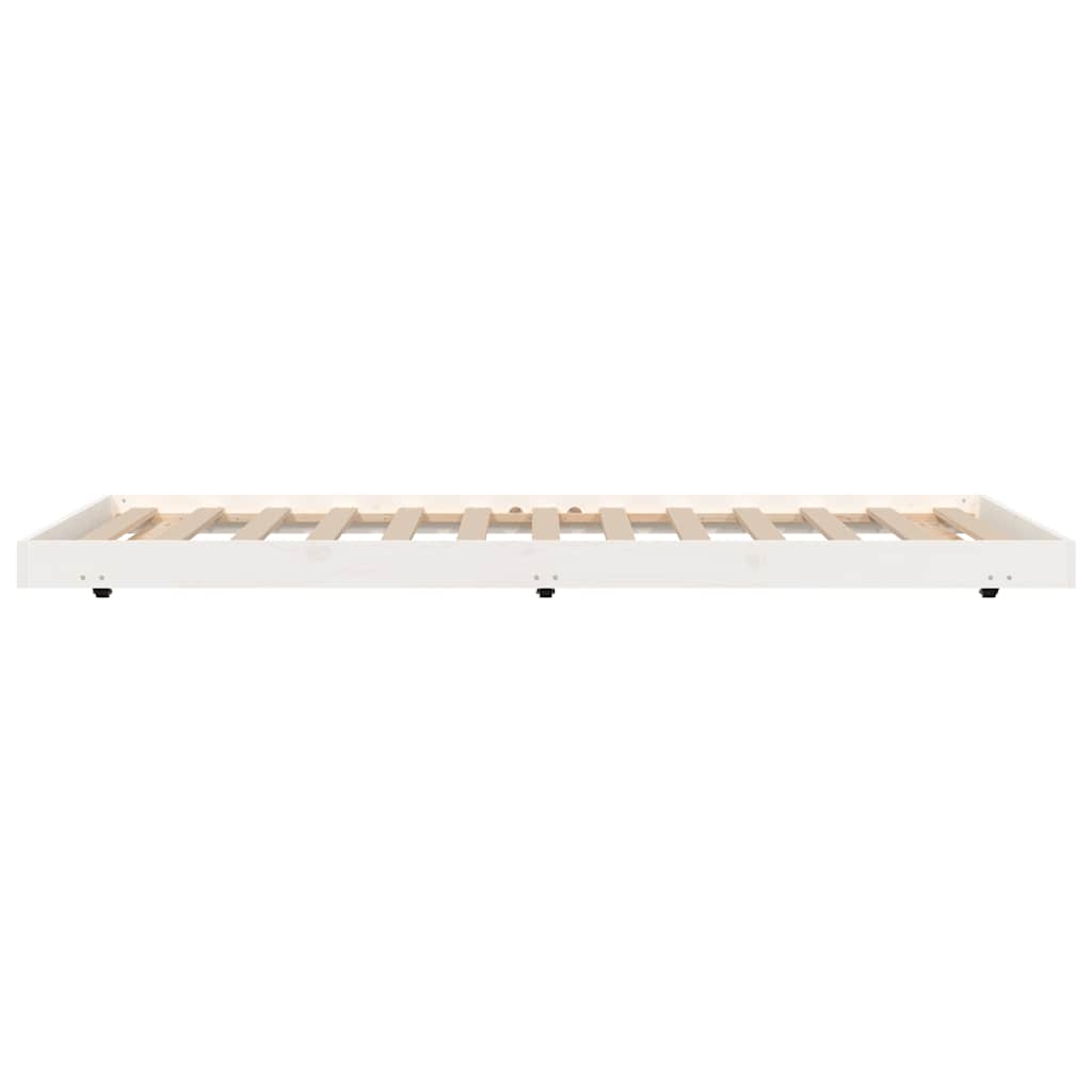 vidaXL Bed Frame without Mattress White 100x200 cm Solid Wood Pine