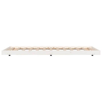 vidaXL Bed Frame without Mattress White 100x200 cm Solid Wood Pine