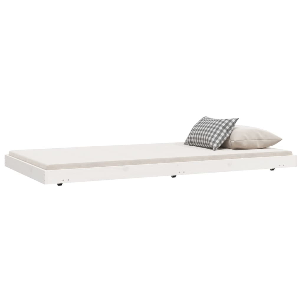 vidaXL Bed Frame without Mattress White 90x200 cm Solid Wood Pine