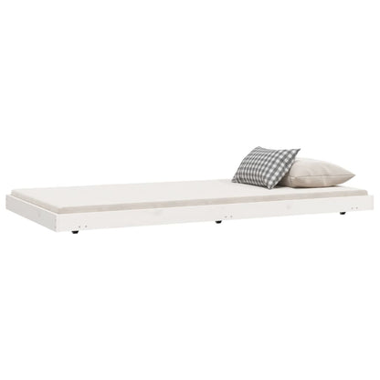vidaXL Bed Frame without Mattress White 90x200 cm Solid Wood Pine
