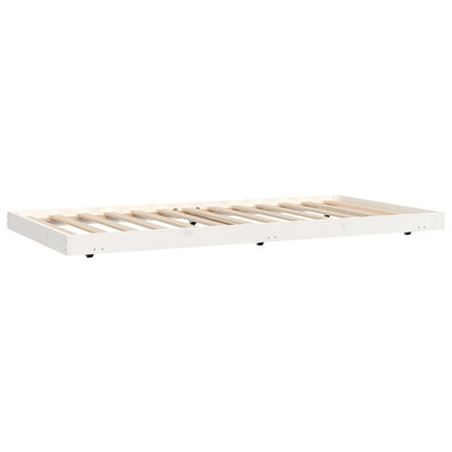 vidaXL Bed Frame without Mattress White 90x200 cm Solid Wood Pine