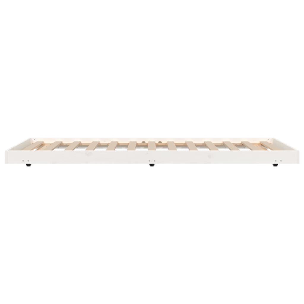 vidaXL Bed Frame without Mattress White 90x200 cm Solid Wood Pine