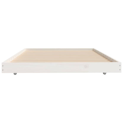vidaXL Bed Frame without Mattress White 90x200 cm Solid Wood Pine