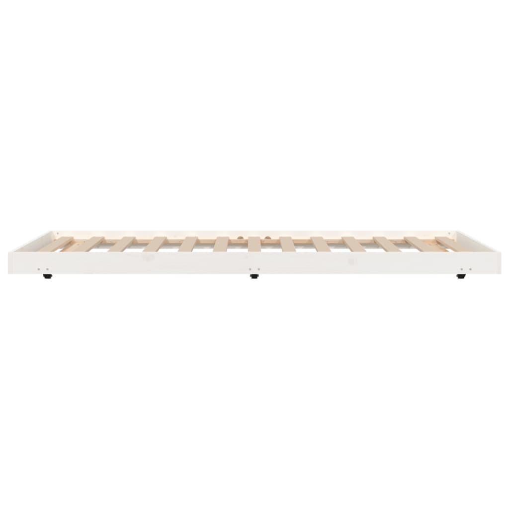vidaXL Bed Frame without Mattress White 80x200 cm Solid Wood Pine