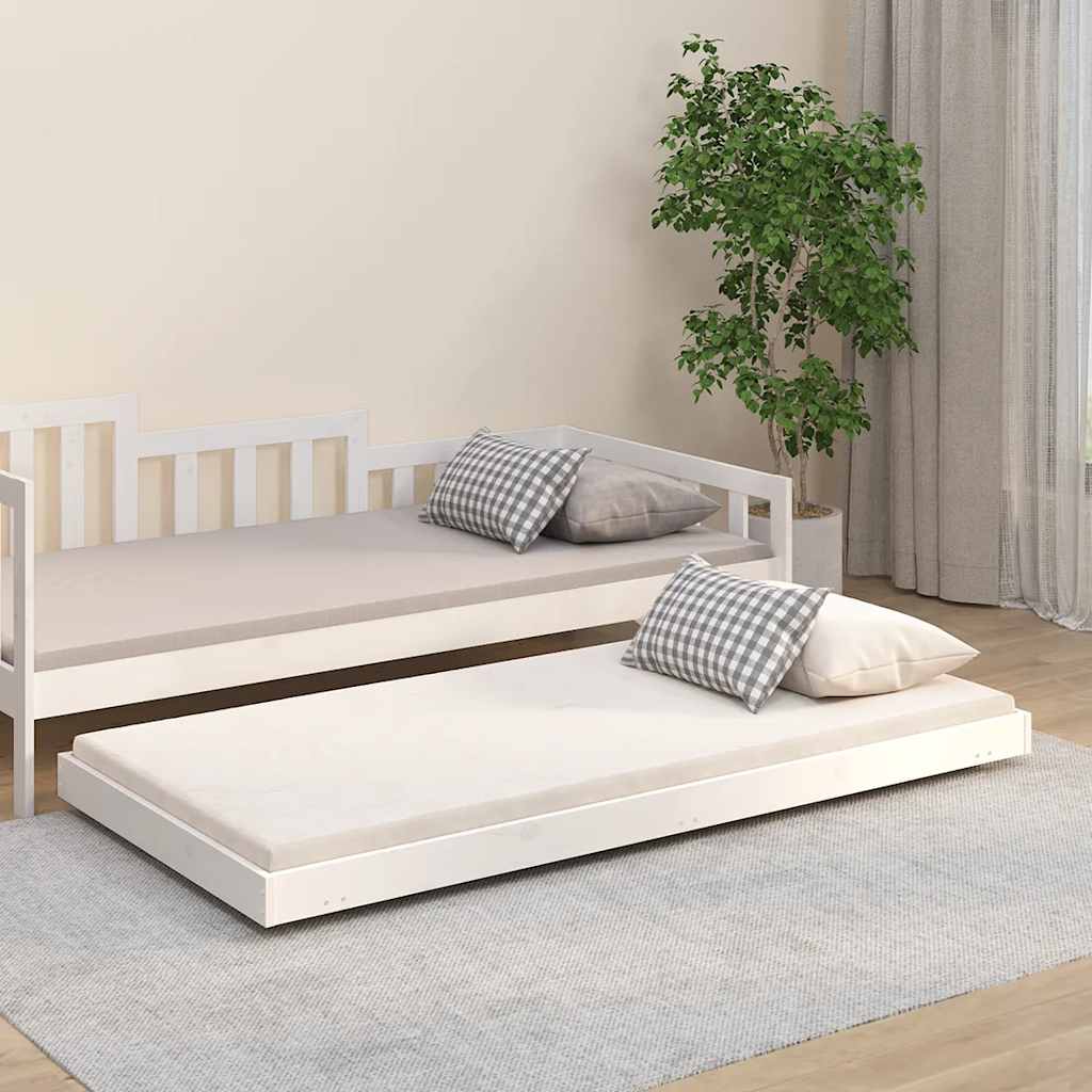 vidaXL Bed Frame without Mattress White 90x190 cm Solid Wood Pine
