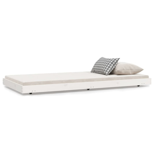 vidaXL Bed Frame without Mattress White 75x190 cm Solid Wood Pine