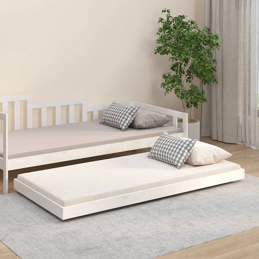 vidaXL Bed Frame without Mattress White 75x190 cm Solid Wood Pine