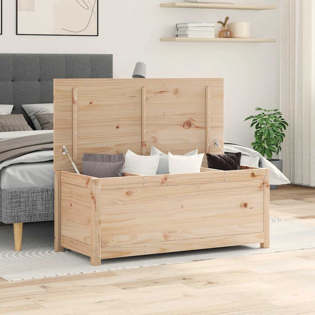 vidaXL Storage Box 110x50x45.5 cm Solid Wood Pine
