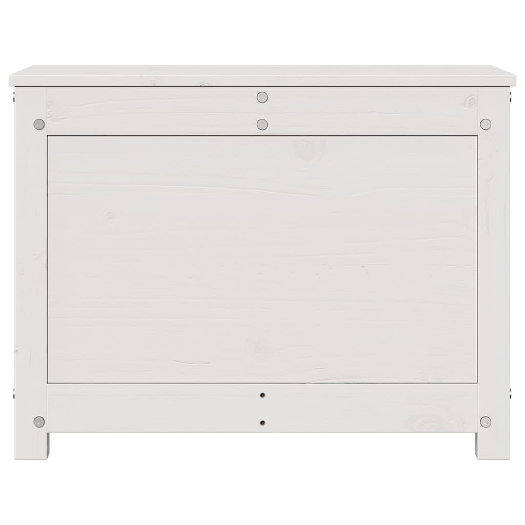 vidaXL Storage Box White 60x32x45.5 cm Solid Wood Pine
