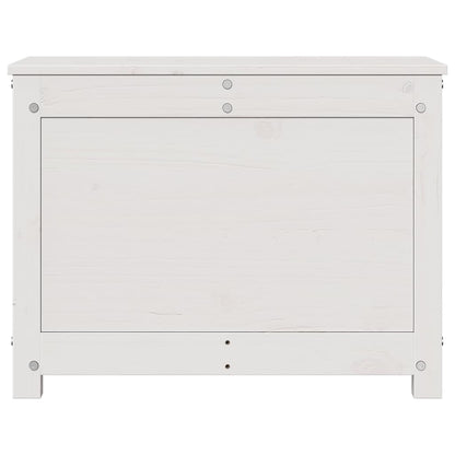 vidaXL Storage Box White 60x32x45.5 cm Solid Wood Pine