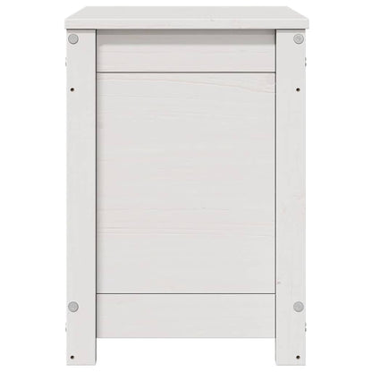 vidaXL Storage Box White 60x32x45.5 cm Solid Wood Pine
