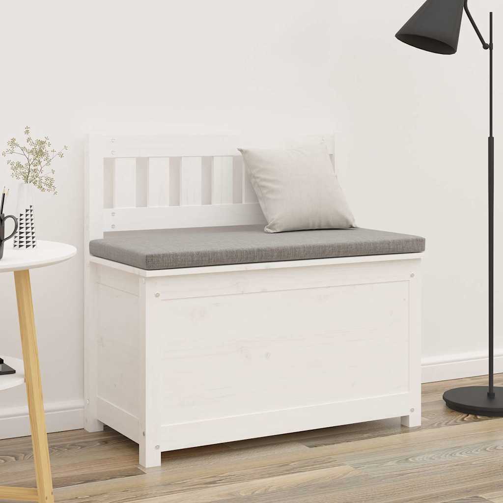vidaXL Bench White 80x41x77 cm Solid Wood Pine