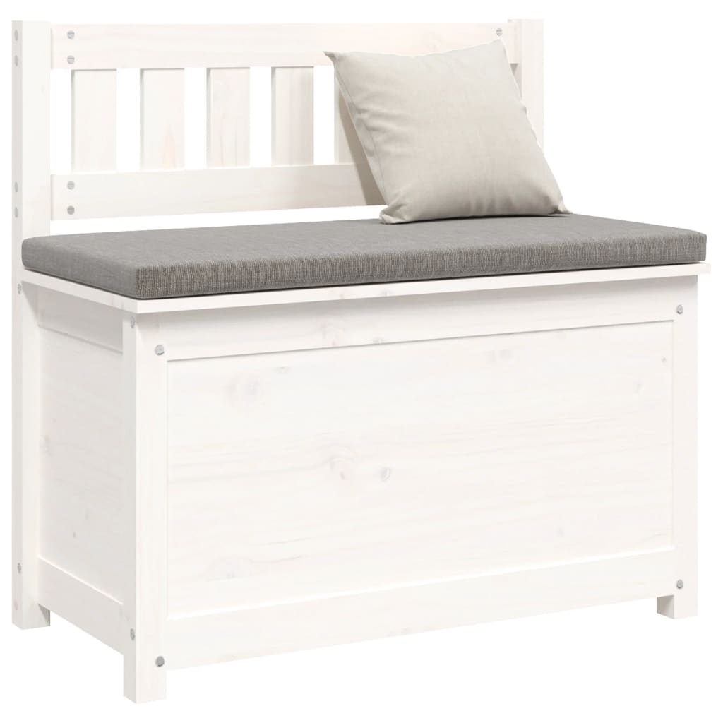 vidaXL Bench White 80x41x77 cm Solid Wood Pine