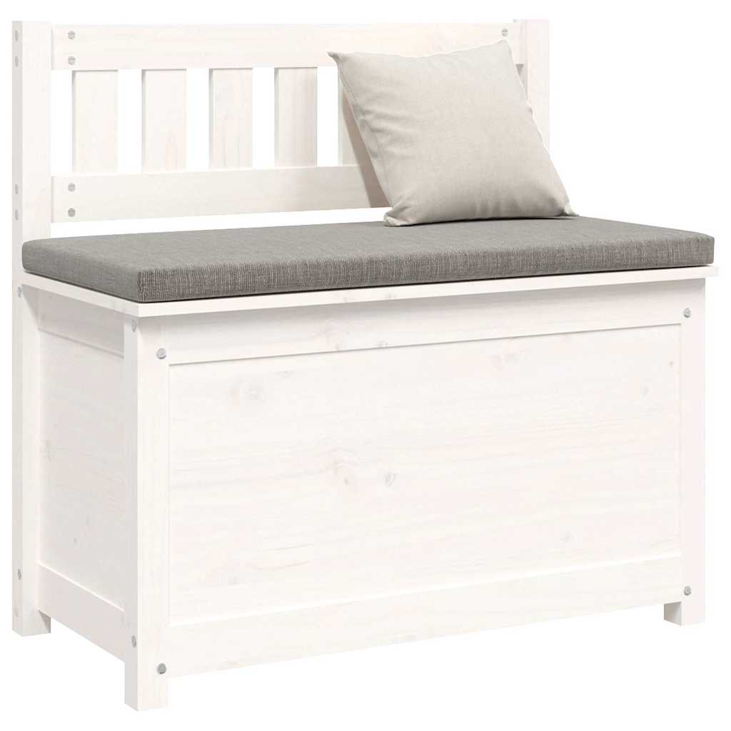 vidaXL Bench White 80x41x77 cm Solid Wood Pine