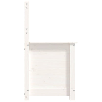 vidaXL Bench White 80x41x77 cm Solid Wood Pine