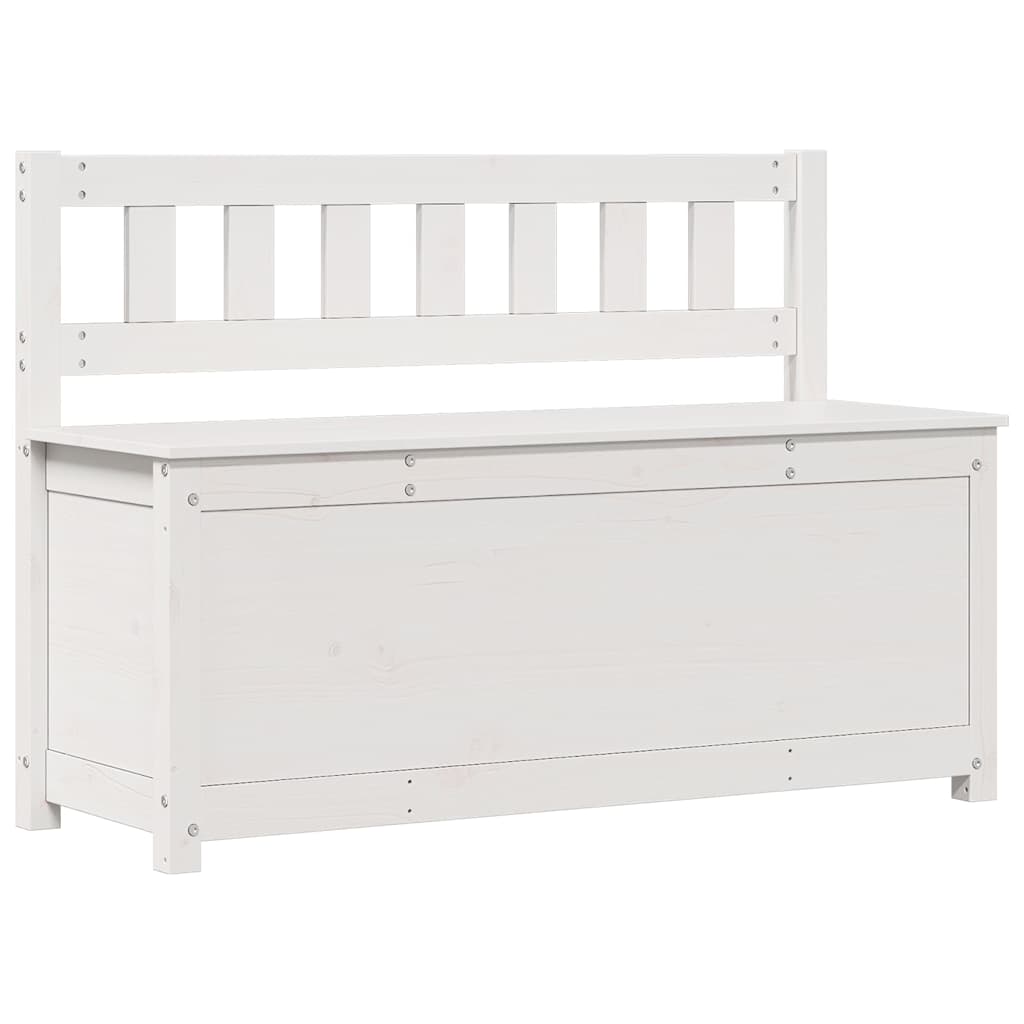 vidaXL Bench White 110x41x76,5 cm Solid Wood Pine