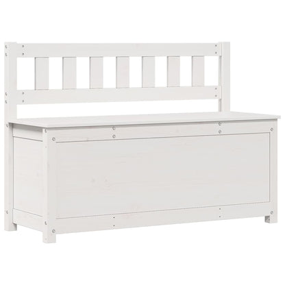vidaXL Bench White 110x41x76,5 cm Solid Wood Pine