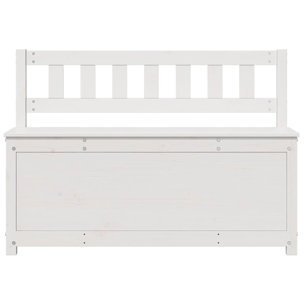 vidaXL Bench White 110x41x76.5 cm Solid Wood Pine