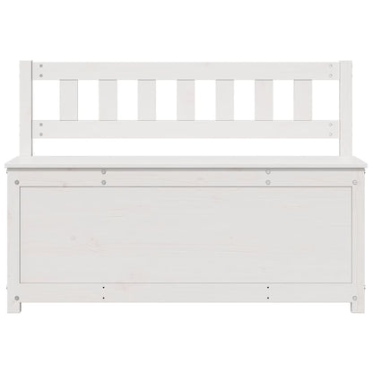 vidaXL Bench White 110x41x76.5 cm Solid Wood Pine