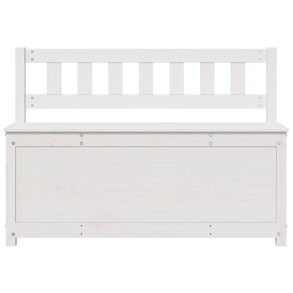 vidaXL Bench White 110x41x76,5 cm Solid Wood Pine