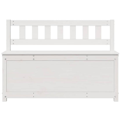 vidaXL Bench White 110x41x76,5 cm Solid Wood Pine