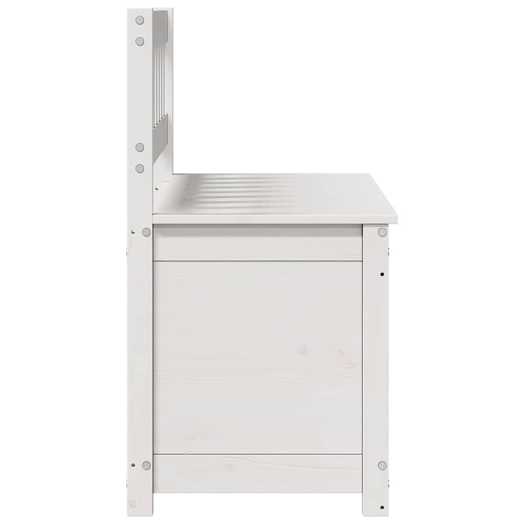 vidaXL Bench White 110x41x76,5 cm Solid Wood Pine