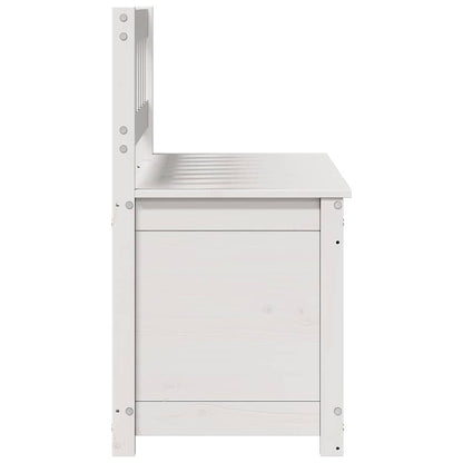 vidaXL Bench White 110x41x76,5 cm Solid Wood Pine