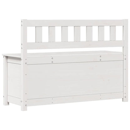 vidaXL Bench White 110x41x76.5 cm Solid Wood Pine