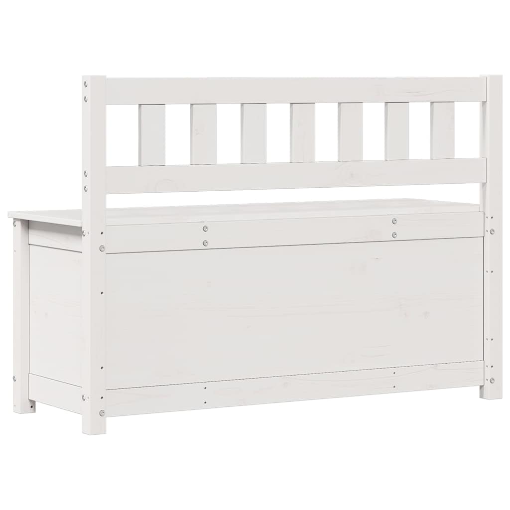 vidaXL Bench White 110x41x76,5 cm Solid Wood Pine