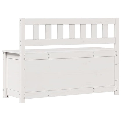 vidaXL Bench White 110x41x76,5 cm Solid Wood Pine