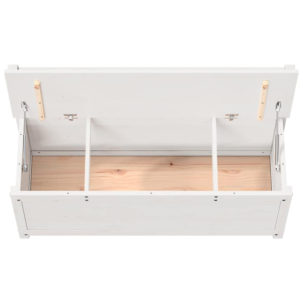 vidaXL Bench White 110x41x76,5 cm Solid Wood Pine