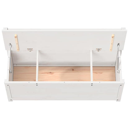 vidaXL Bench White 110x41x76,5 cm Solid Wood Pine