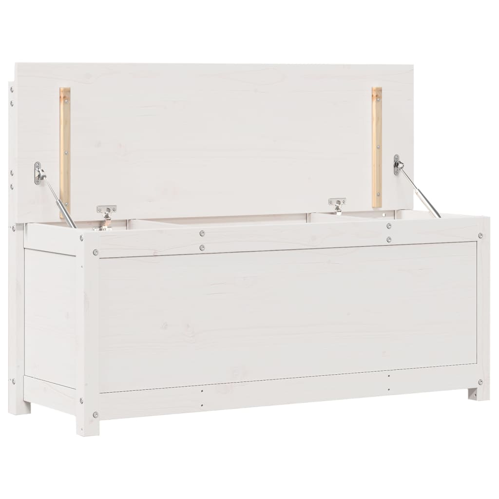 vidaXL Bench White 110x41x76.5 cm Solid Wood Pine