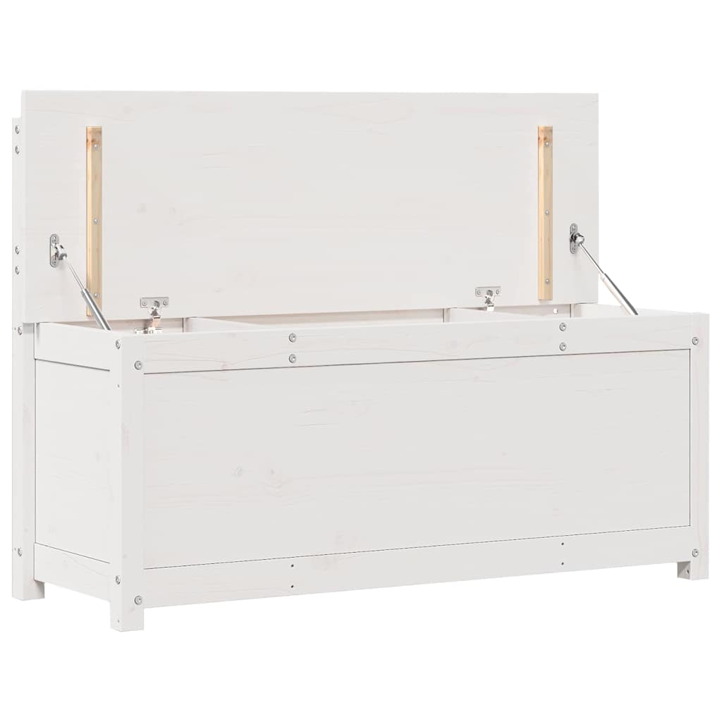 vidaXL Bench White 110x41x76,5 cm Solid Wood Pine