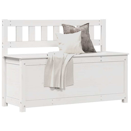 vidaXL Bench White 110x41x76,5 cm Solid Wood Pine