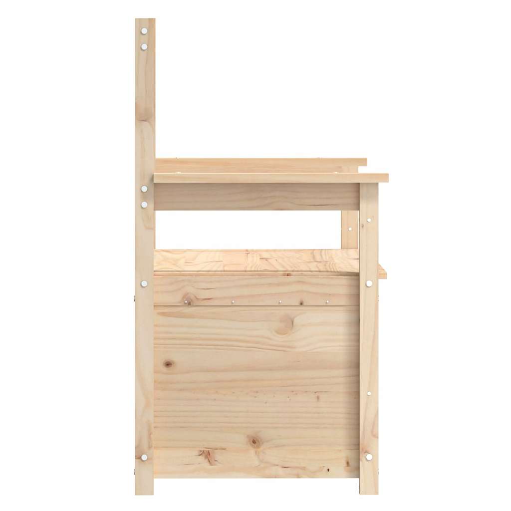 vidaXL Bench 112,5x51,5x96,5 cm Solid Wood Pine