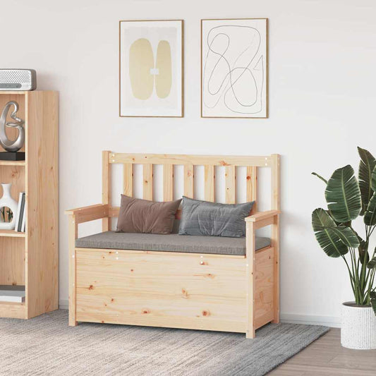 vidaXL Bench 112,5x51,5x96,5 cm Solid Wood Pine