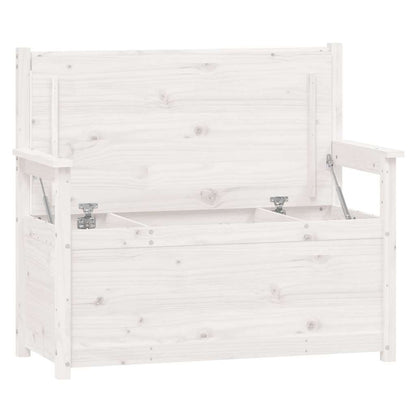 vidaXL Bench White 112,5x51,5x96,5 cm Solid Wood Pine
