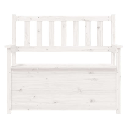 vidaXL Bench White 112.5x51.5x96.5 cm Solid Wood Pine