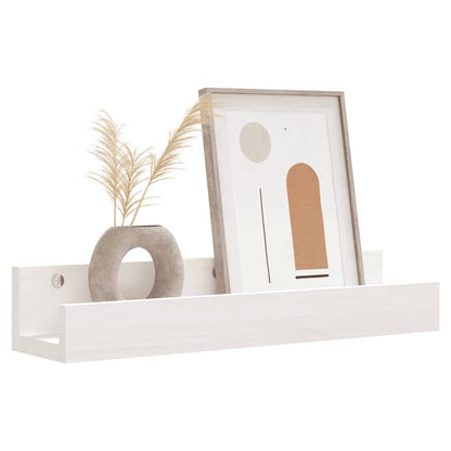 vidaXL Wall Shelves 2 pcs White 50x12x9 cm Solid Wood Pine
