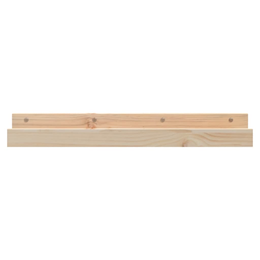 vidaXL Wall Shelves 2 pcs 80x12x9 cm Solid Wood Pine