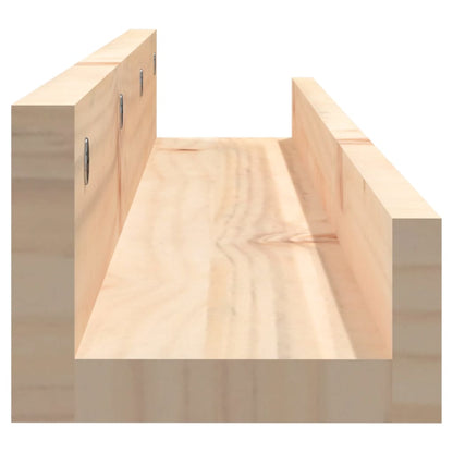 vidaXL Wall Shelves 2 pcs 80x12x9 cm Solid Wood Pine