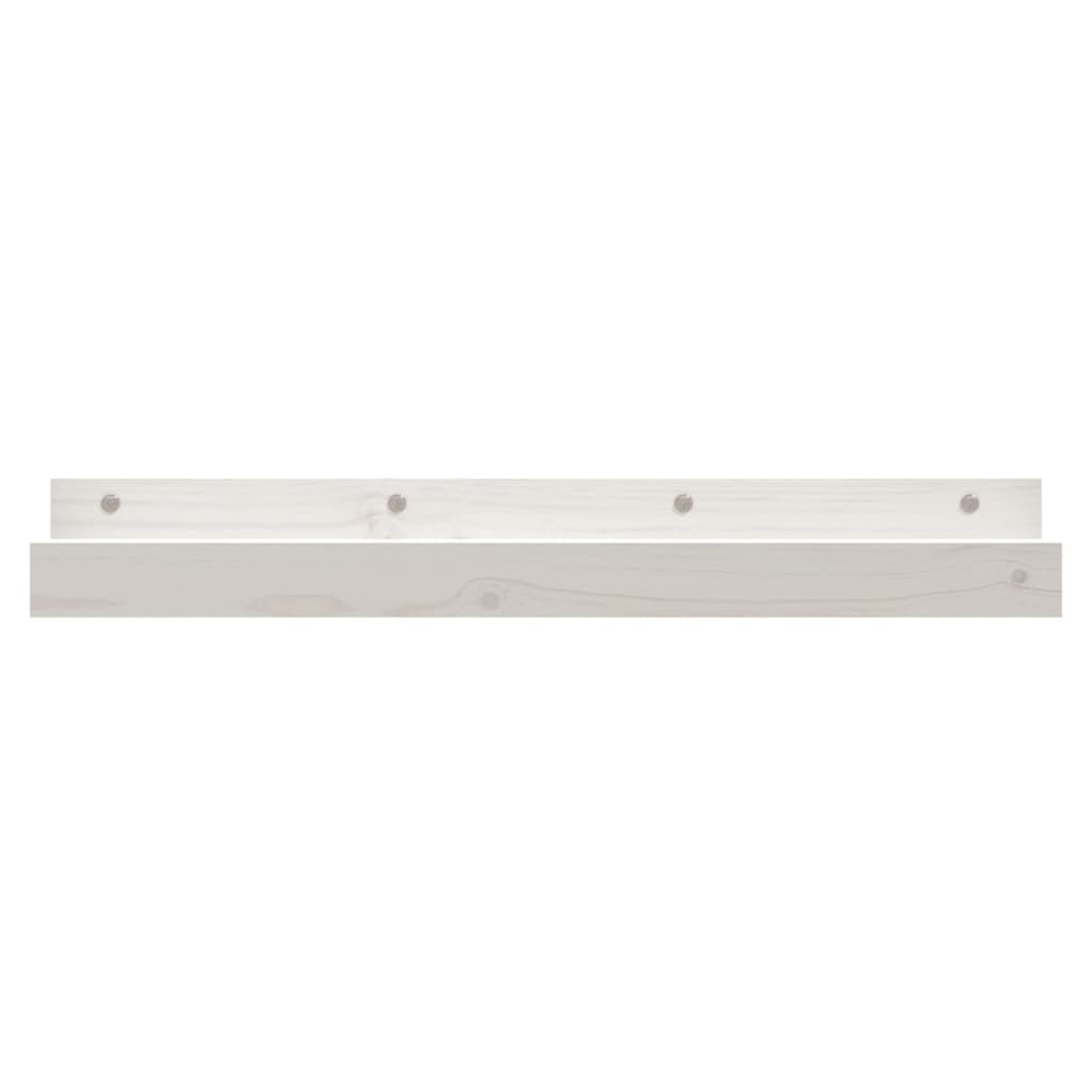 vidaXL Wall Shelves 2 pcs White 80x12x9 cm Solid Wood Pine