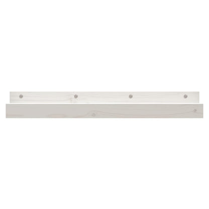 vidaXL Wall Shelves 2 pcs White 80x12x9 cm Solid Wood Pine