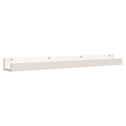 vidaXL Wall Shelves 2 pcs White 110x12x9 cm Solid Wood Pine