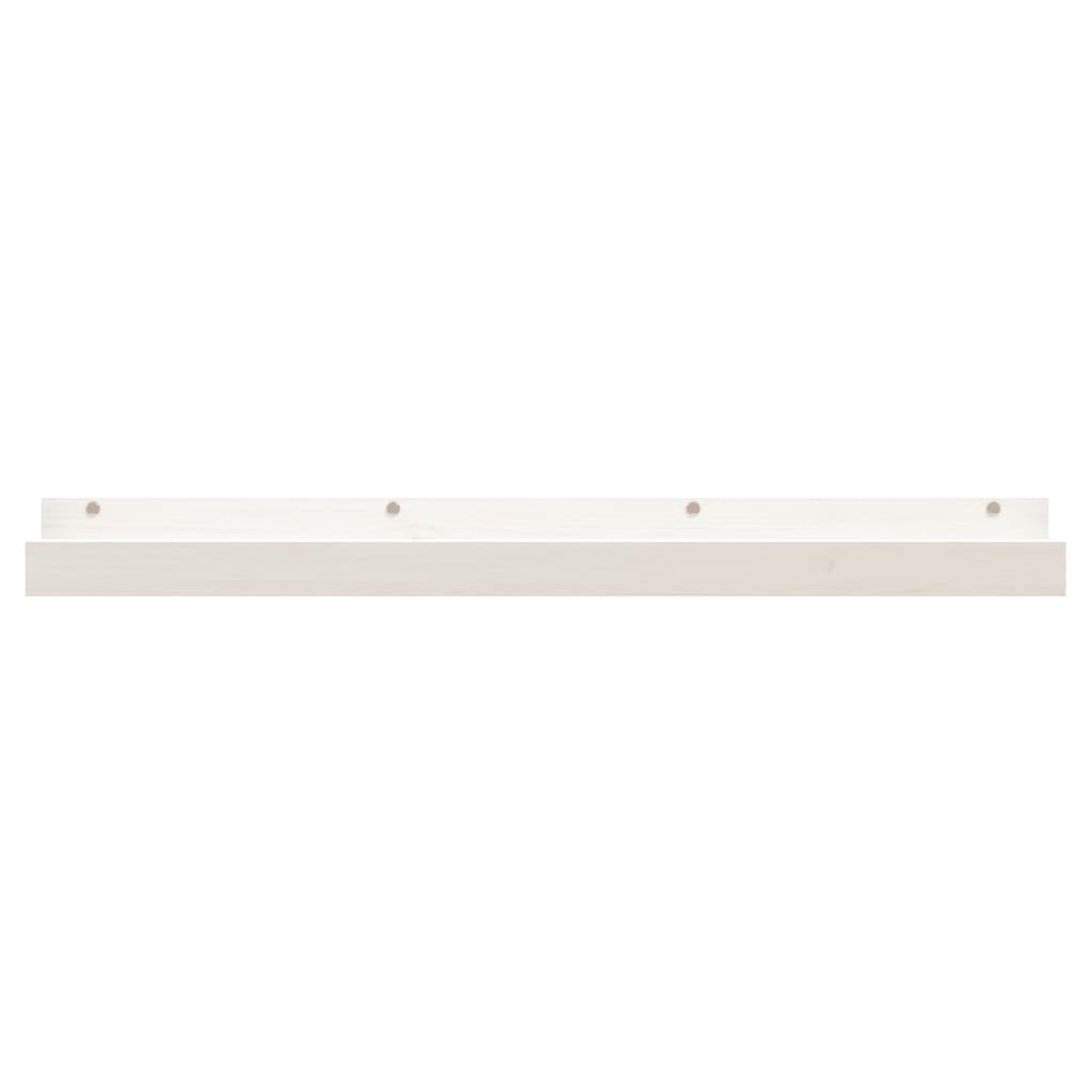 vidaXL Wall Shelves 2 pcs White 110x12x9 cm Solid Wood Pine