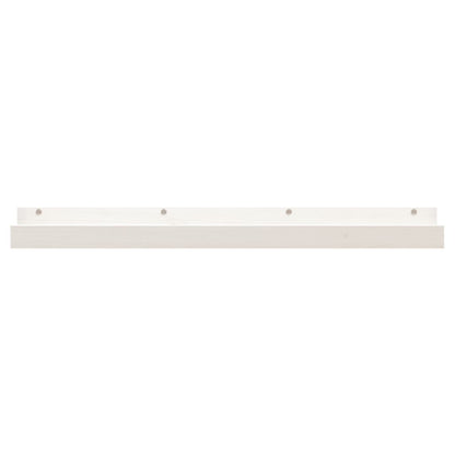vidaXL Wall Shelves 2 pcs White 110x12x9 cm Solid Wood Pine