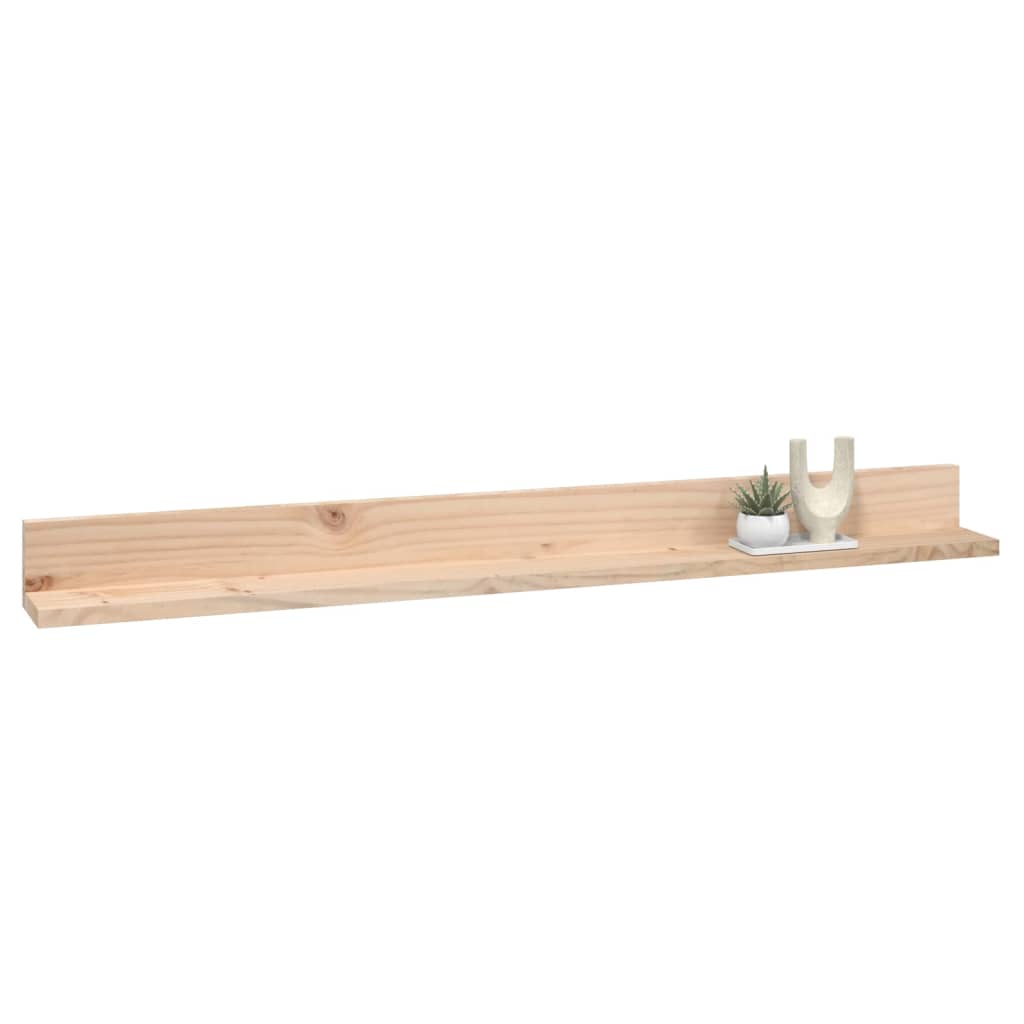 vidaXL Wall Shelves 2 pcs 110x11x9 cm Solid Wood Pine