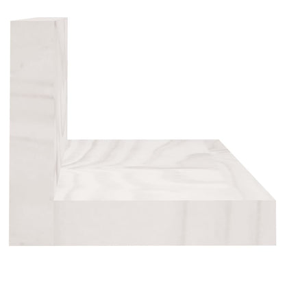vidaXL Wall Shelves 2 pcs White 110x11x9 cm Solid Wood Pine