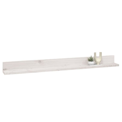 vidaXL Wall Shelves 2 pcs White 110x11x9 cm Solid Wood Pine